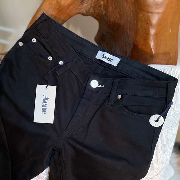ACNE Kex Wet Black Jeans - NWT - Picture 7 of 9